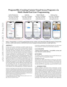 ProgramAlly: Creating Custom Visual Access Programs via Multi-Modal
  End-User Programming