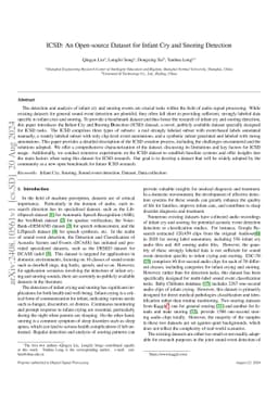 ICSD: An Open-source Dataset for Infant Cry and Snoring Detection