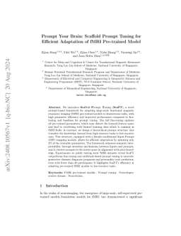 Prompt Your Brain: Scaffold Prompt Tuning for Efficient Adaptation of
  fMRI Pre-trained Model