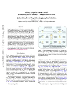 Putting People in LLMs' Shoes: Generating Better Answers via Question Rewriter
