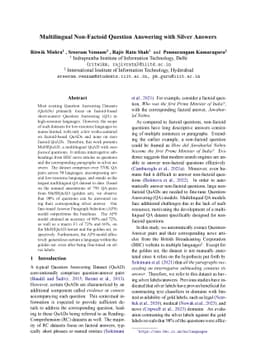 Multilingual Non-Factoid Question Answering with Answer Paragraph Selection
