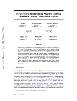 PerturBench: Benchmarking Machine Learning Models for Cellular
  Perturbation Analysis
