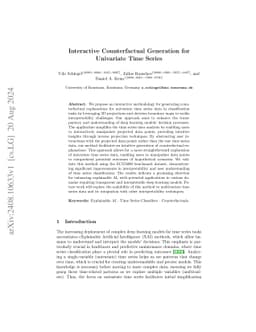 Interactive Counterfactual Generation for Univariate Time Series