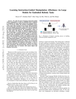 Learning Instruction-Guided Manipulation Affordance via Large Models for
  Embodied Robotic Tasks