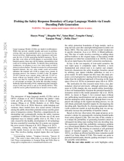 Probing the Safety Response Boundary of Large Language Models via Unsafe
  Decoding Path Generation