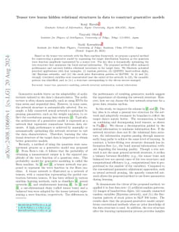 Tensor tree learns hidden relational structures in data to construct generative models