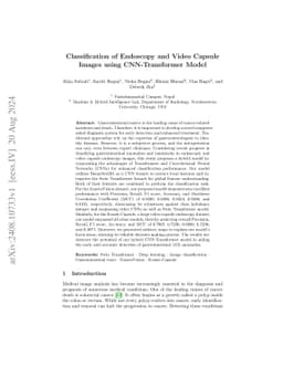 Classification of Endoscopy and Video Capsule Images using
  CNN-Transformer Model