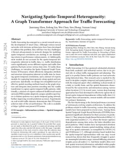Navigating Spatio-Temporal Heterogeneity: A Graph Transformer Approach
  for Traffic Forecasting