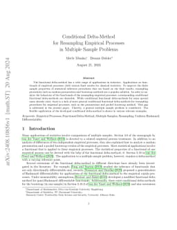 Conditional Delta-Method for Resampling Empirical Processes in Multiple
  Sample Problems