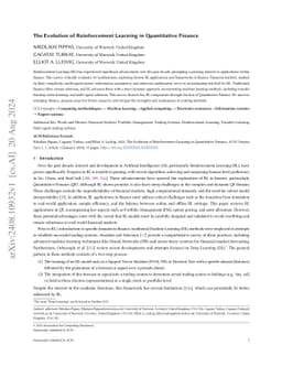 The Evolution of Reinforcement Learning in Quantitative Finance: A Survey
