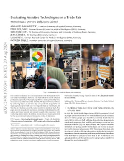 Evaluating Assistive Technologies on a Trade Fair: Methodological
  Overview and Lessons Learned