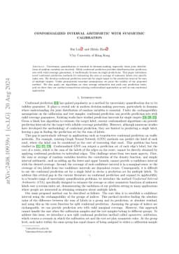 Conformalized Interval Arithmetic with Symmetric Calibration