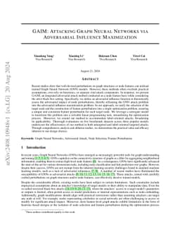 GAIM: Attacking Graph Neural Networks via Adversarial Influence
  Maximization