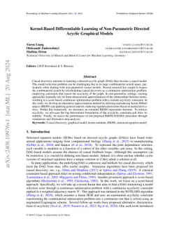 Kernel-Based Differentiable Learning of Non-Parametric Directed Acyclic
  Graphical Models