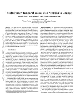 Multiwinner Temporal Voting with Aversion to Change