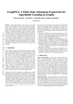 GraphFSA: A Finite State Automaton Framework for Algorithmic Learning on
  Graphs