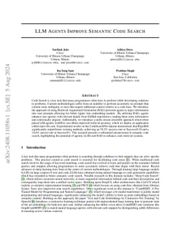 LLM Agents Improve Semantic Code Search