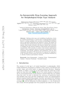 An Interpretable Deep Learning Approach for Morphological Script Type
  Analysis