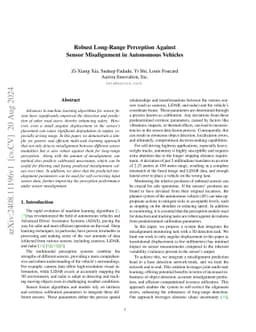 Robust Long-Range Perception Against Sensor Misalignment in Autonomous Vehicles
