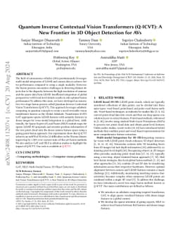Quantum Inverse Contextual Vision Transformers (Q-ICVT): A New Frontier
  in 3D Object Detection for AVs