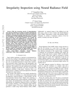 Irregularity Inspection using Neural Radiance Field