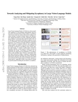 Towards Analyzing and Mitigating Sycophancy in Large Vision-Language
  Models