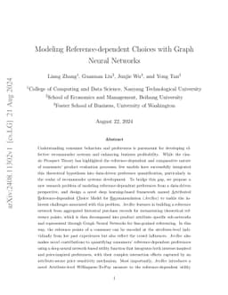 Modeling Reference-dependent Choices with Graph Neural Networks