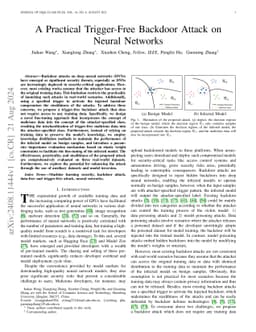 A Practical Trigger-Free Backdoor Attack on Neural Networks