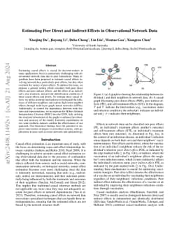 Estimating Peer Direct and Indirect Effects in Observational Network
  Data