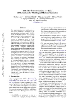 IKUN for WMT24 General MT Task: LLMs Are here for Multilingual Machine
  Translation