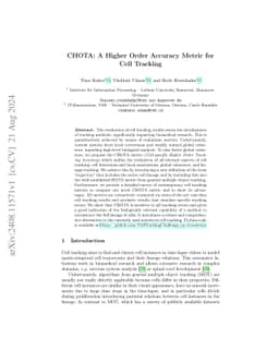 CHOTA: A Higher Order Accuracy Metric for Cell Tracking