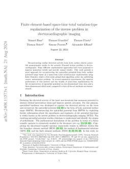 Finite element-based space-time total variation-type regularization of
  the inverse problem in electrocardiographic imaging