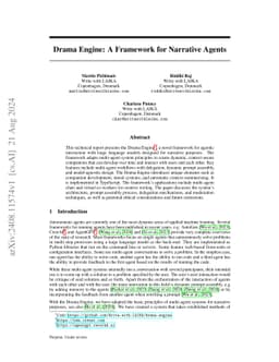 Drama Engine: A Framework for Narrative Agents