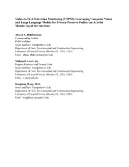 Video-to-Text Pedestrian Monitoring (VTPM): Leveraging Computer Vision
  and Large Language Models for Privacy-Preserve Pedestrian Activity Monitoring
  at Intersections