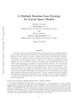 A Multiple Random Scan Strategy for Latent Space Models
