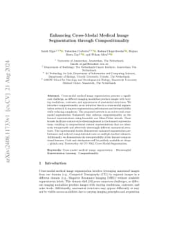 Enhancing Cross-Modal Medical Image Segmentation through
  Compositionality