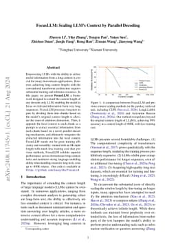 FocusLLM: Scaling LLM's Context by Parallel Decoding