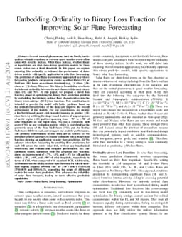 Embedding Ordinality to Binary Loss Function for Improving Solar Flare
  Forecasting