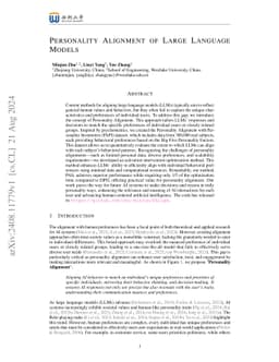 Personality Alignment of Large Language Models