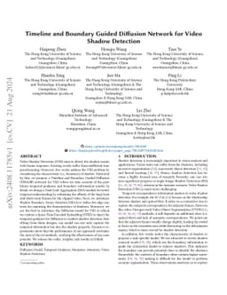 Timeline and Boundary Guided Diffusion Network for Video Shadow
  Detection