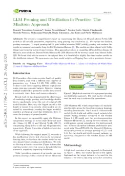 LLM Pruning and Distillation in Practice: The Minitron Approach