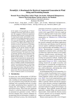 WeQA: A Benchmark for Retrieval Augmented Generation in Wind Energy
  Domain