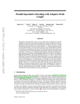 PEARL: Parallel Speculative Decoding with Adaptive Draft Length