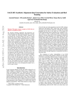 SAGE-RT: Synthetic Alignment data Generation for Safety Evaluation and
  Red Teaming