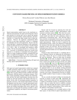 Convexity-based Pruning of Speech Representation Models