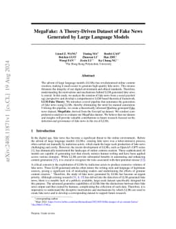 MegaFake: A Theory-Driven Dataset of Fake News Generated by Large
  Language Models