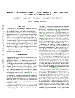 Parameter-Efficient Transfer Learning under Federated Learning for
  Automatic Speech Recognition