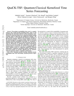 QuaCK-TSF: Quantum-Classical Kernelized Time Series Forecasting