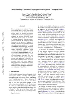 Understanding Epistemic Language with a Language-augmented Bayesian Theory of Mind