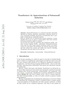 Transformers As Approximations of Solomonoff Induction